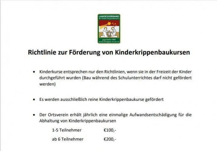 Richtlinie-Kinderkrippenkurs